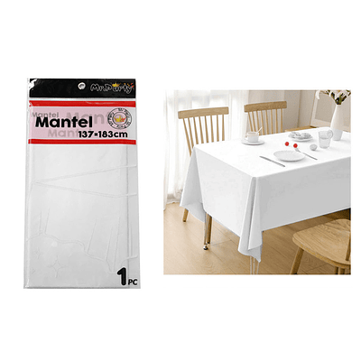 Mantel PE plástico blanco 137*183cm