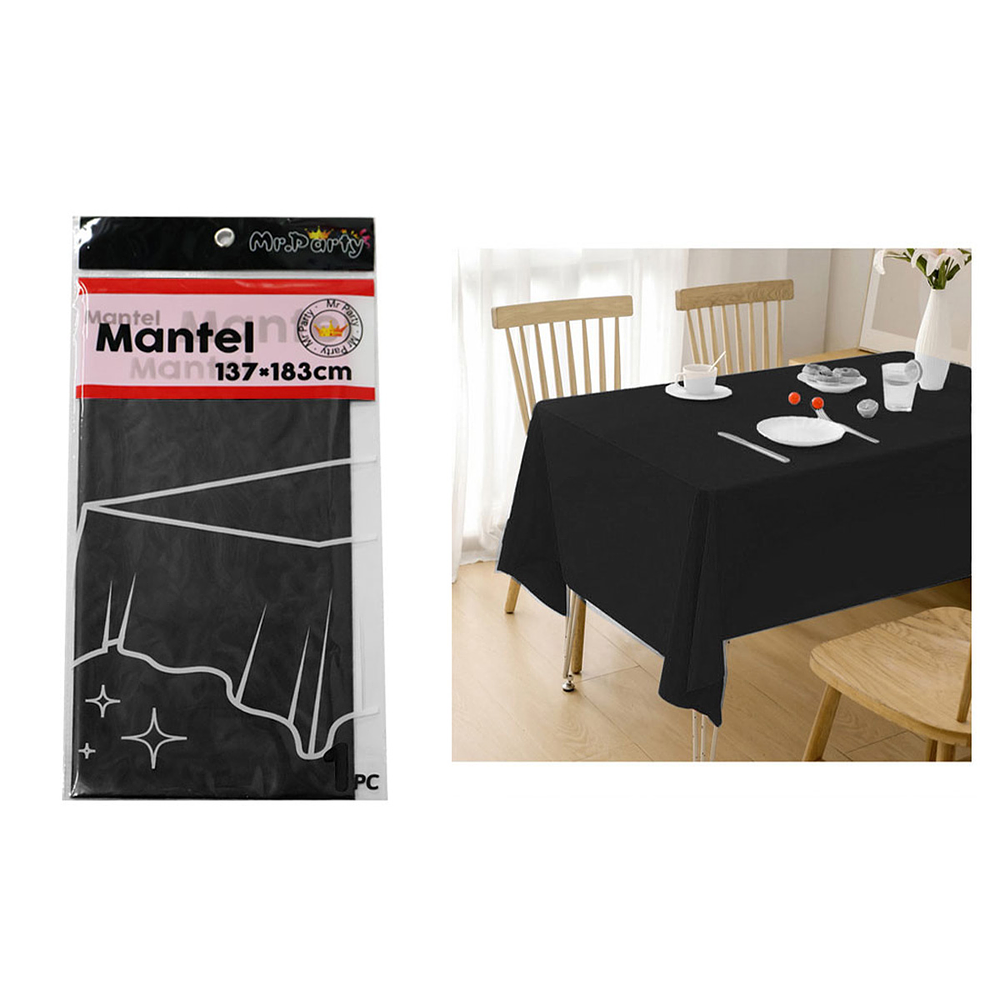 Mantel PE plástico negro 137*183cm