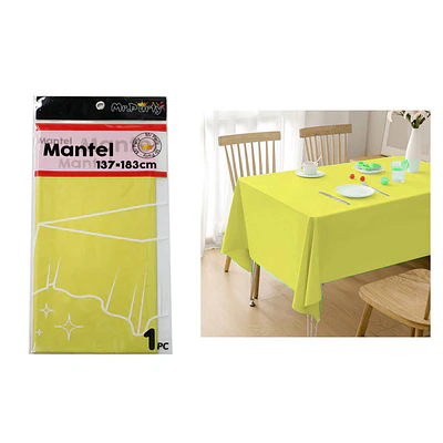 Mantel PE plástico amarillo 137*183cm