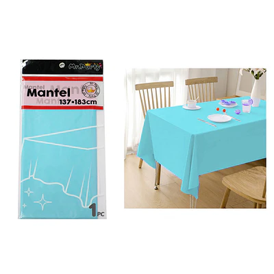Mantel PE plástico azul claro 137*183cm