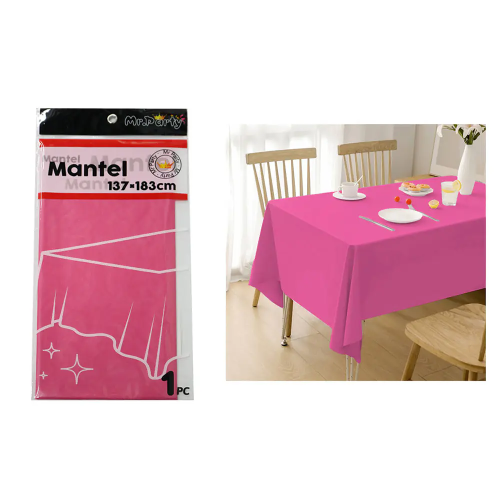 Mantel PE plástico fucsia 137*183cm