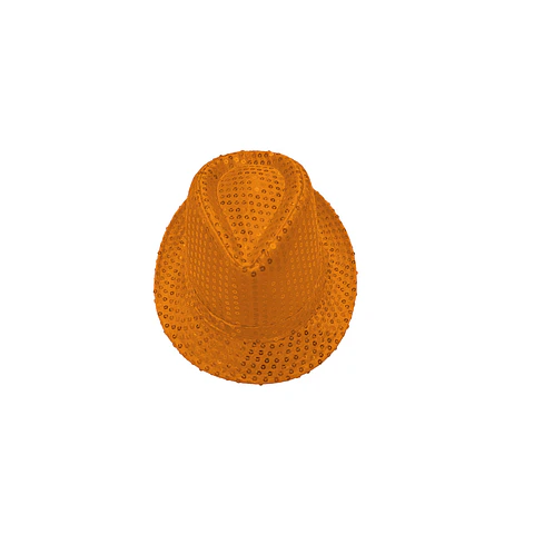 Sombrero lentejuelas naranja
