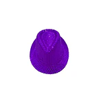 Sombrero lentejuelas morado oscuro
