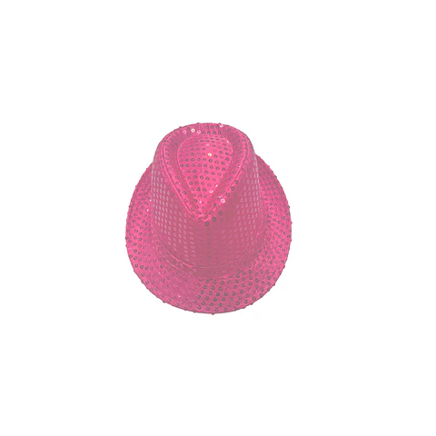 Sombrero lentejuelas rosa
