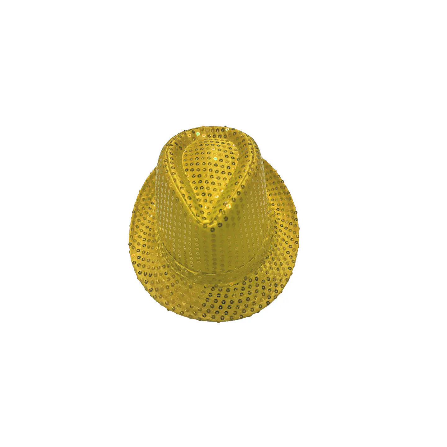Sombrero lentejuelas dorado 2