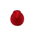 Sombrero lentejuelas rojo intenso