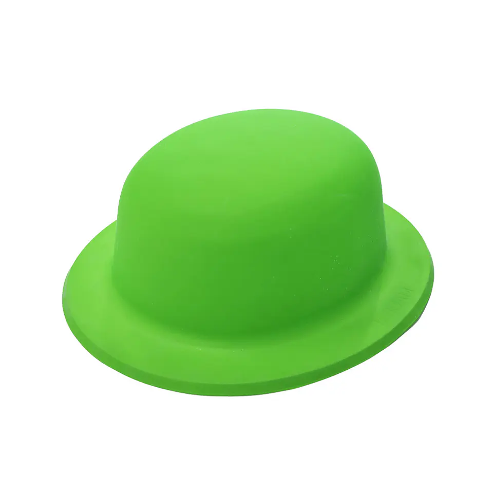 Sombrero redondo neón verde 1