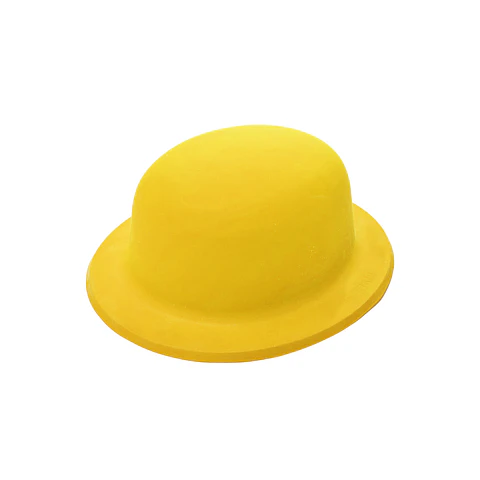Sombrero redondo neón amarillo