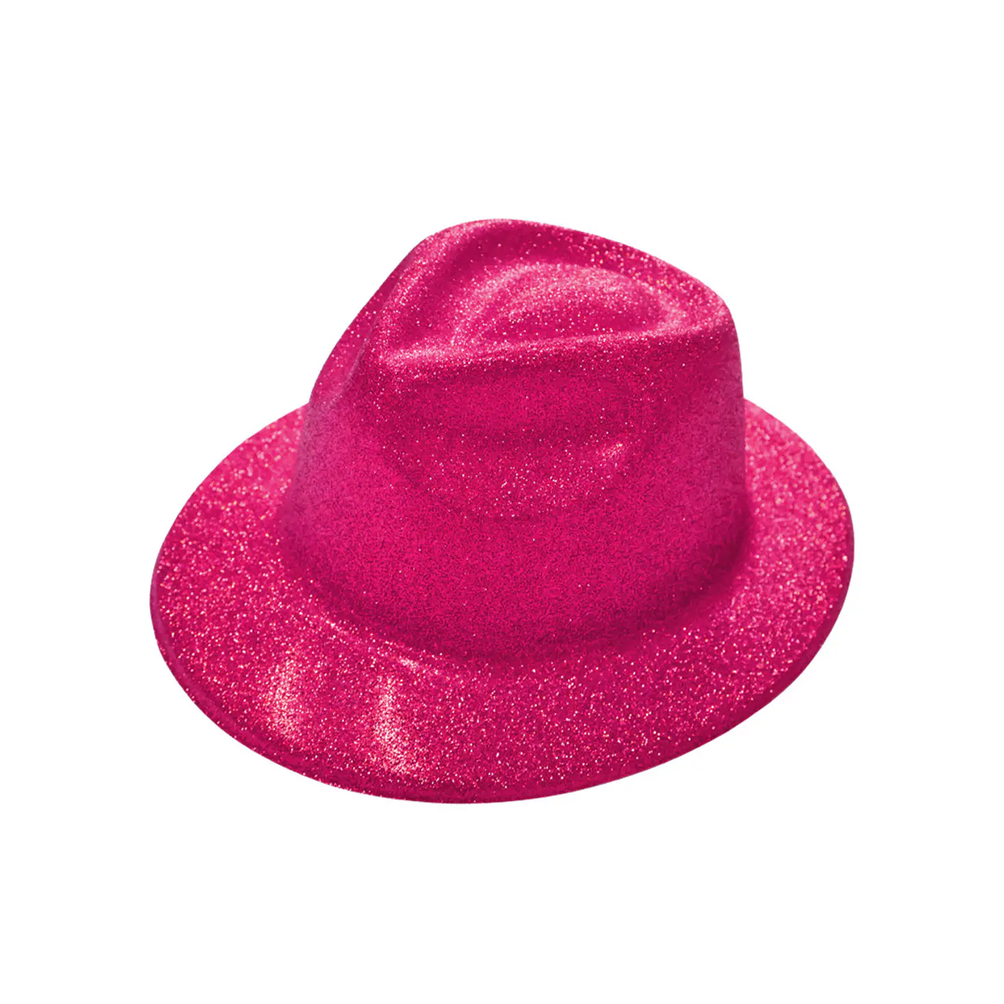 Sombrero vaquero con glitter rosa fucsia 1