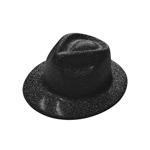 Sombrero vaquero con glitter negro