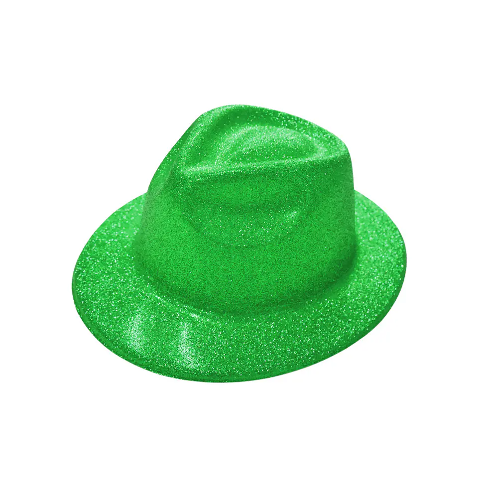 Sombrero vaquero con glitter verde 1