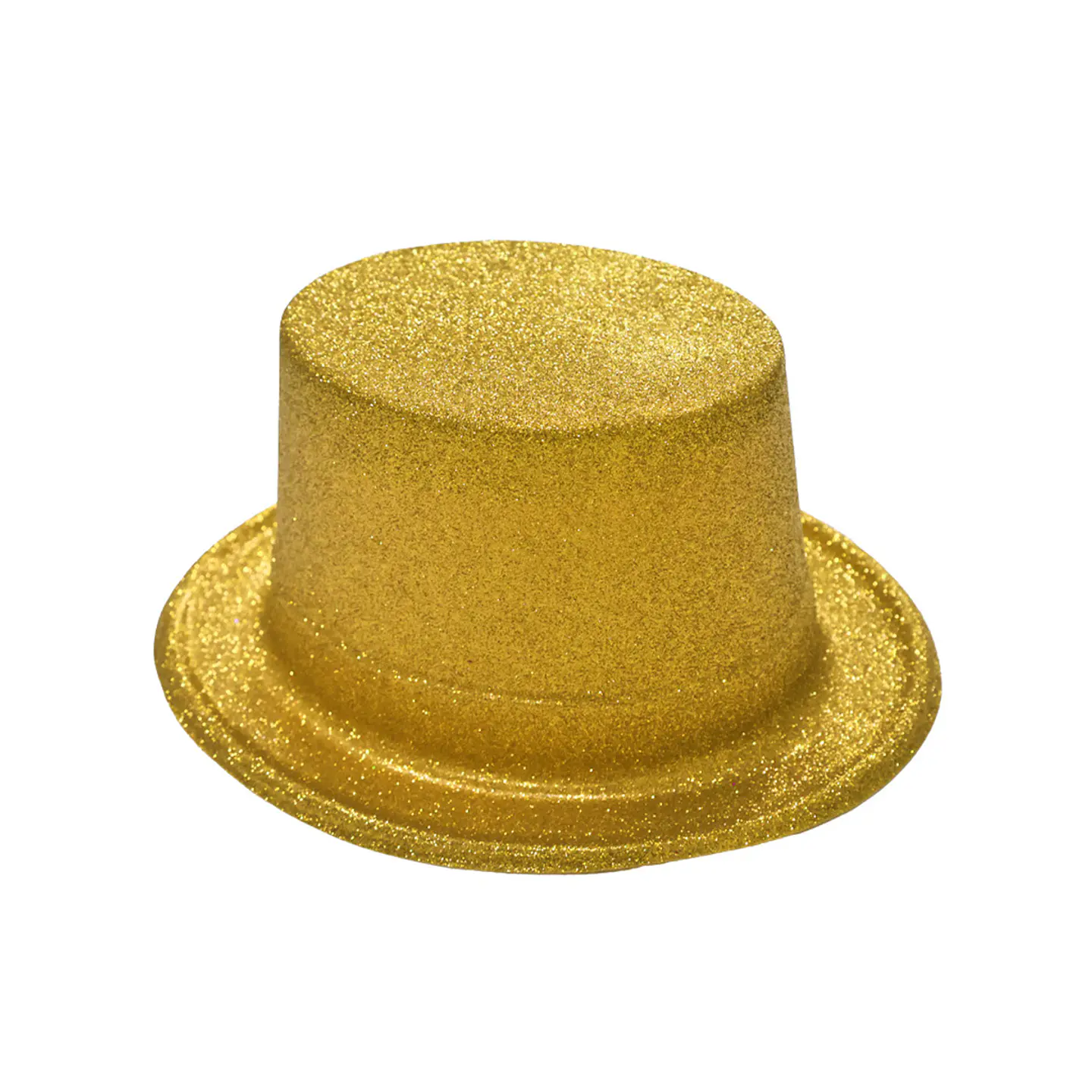 Sombrero alto con glitter dorado 1
