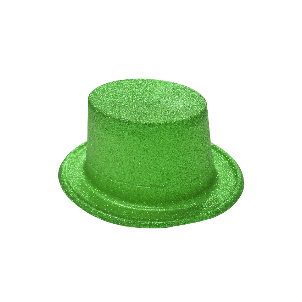 Sombrero alto con glitter verde 1