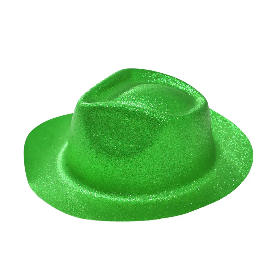 Sombrero elegante con glitter verde 1