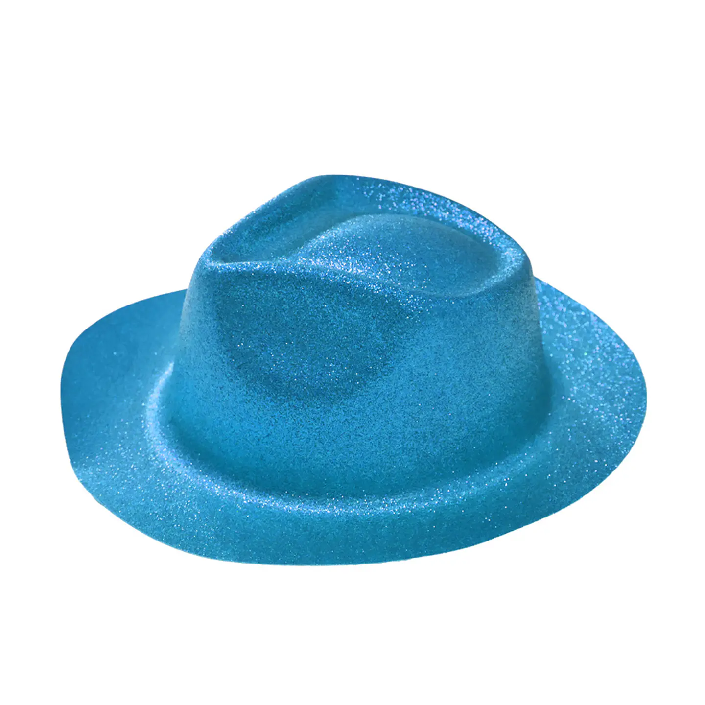 Sombrero elegante con glitter azul celeste 1
