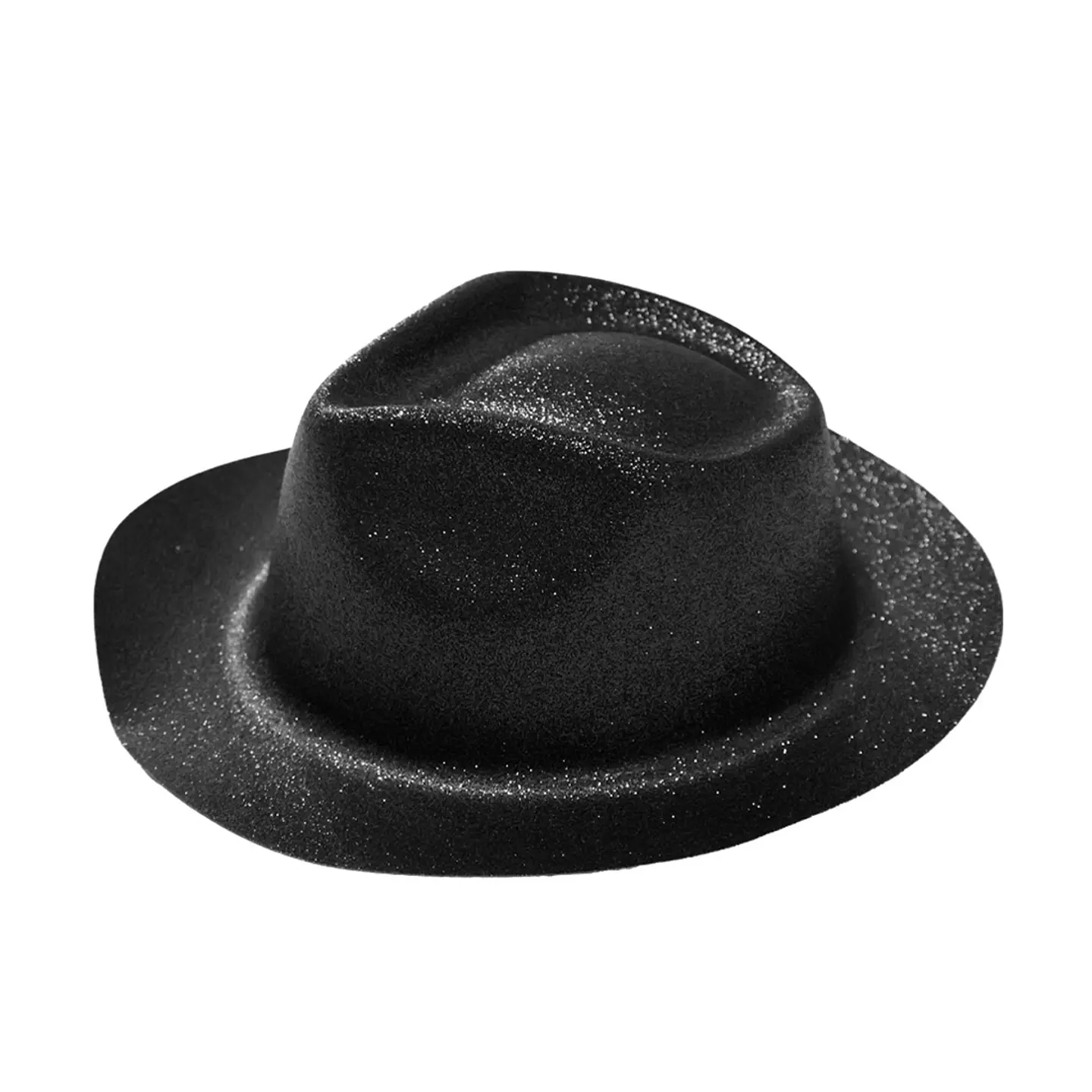 Sombrero elegante con glitter negro 1