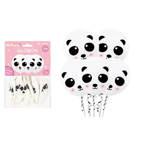 Globos de látex panda mate 30cm 5pcs