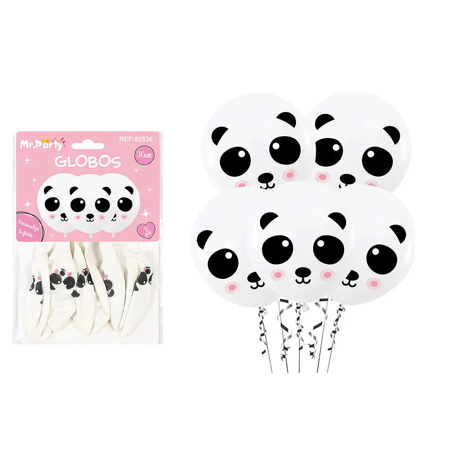 Globos de látex panda mate 30cm 5pcs 1