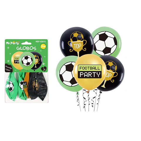 Globos de látex fútbol 5pcs