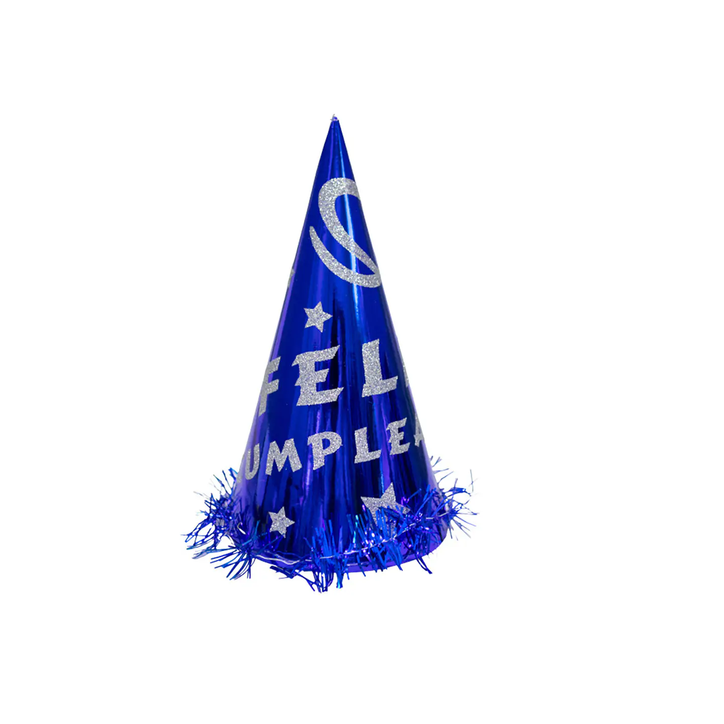 Gorro cotillón feliz cumpleaños azul 24cm 1