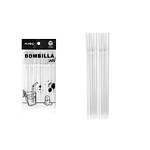 Bombillas de plásticas flexibles blanco 21cm 100pcs