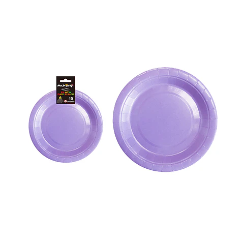 Plato de papel lila 9 pulgadas 22.8cm 10pcs