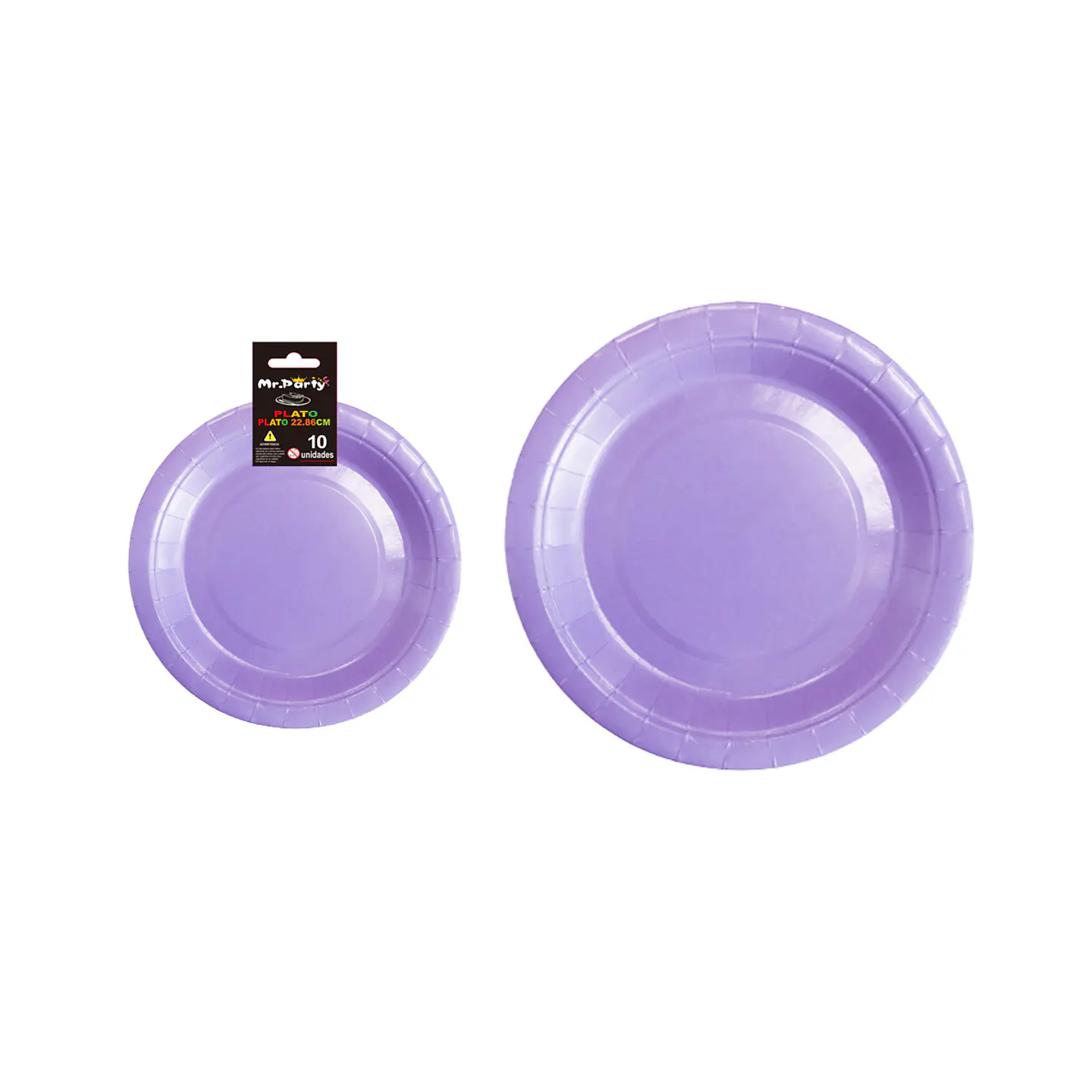 Plato de papel lila 9 pulgadas 22.8cm 10pcs 1