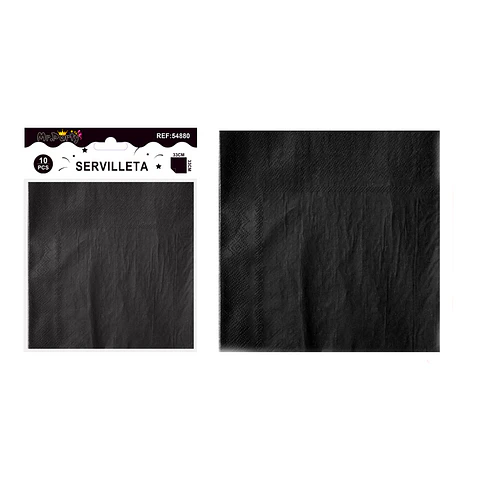 Servilletas de papel negro 33cm 10pcs