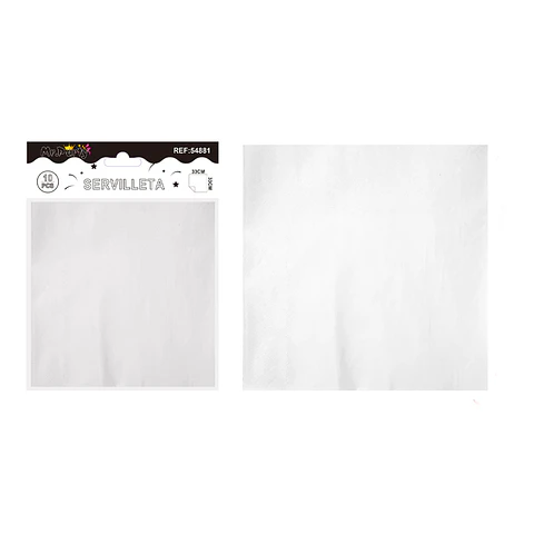 Servilletas de papel blanco 33cm 10pcs