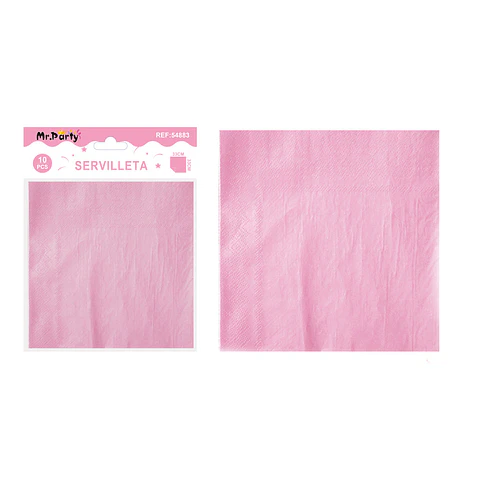 Servilletas de papel rosado 33cm 10pcs