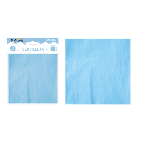Servilletas de papel celeste 33cm 10pcs