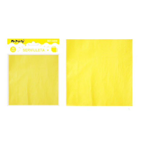 Servilletas de papel amarillo 33cm 10pcs
