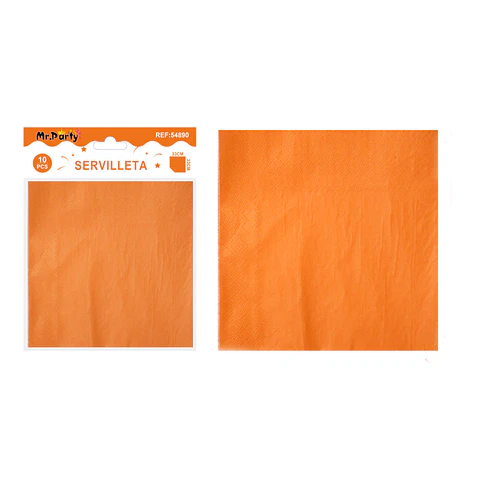 Servilletas de papel naranja 33cm 10pcs