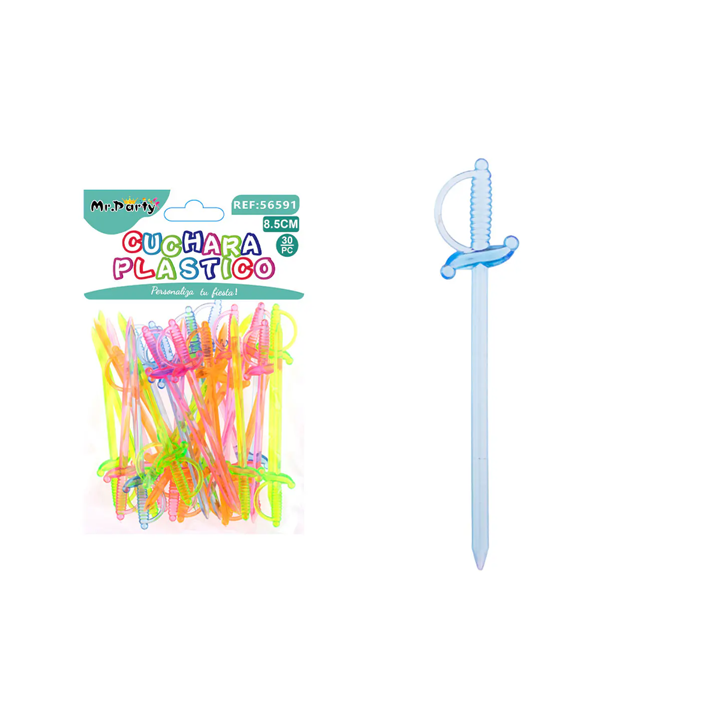 Palillos de frutas desechables espada multicolor 8.5cm 30pcs 1