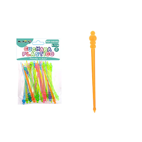 Palillos de frutas desechables multicolor 8.7cm 30pcs