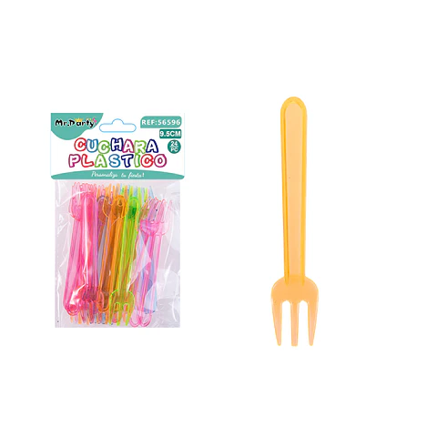 Mini tenedor para frutas multicolor 9.5cm 24pcs