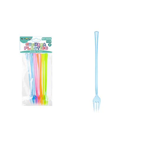 Mini tenedor para ensalada multicolor 15.5cm 12pcs