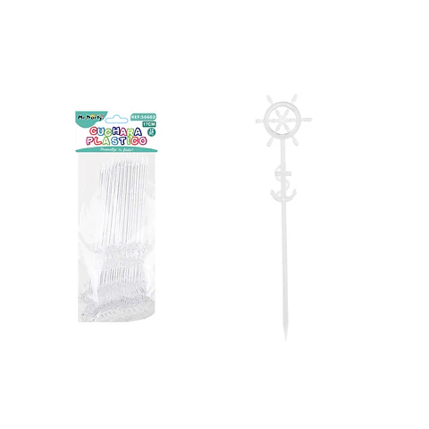Palillos de frutas desechables volante transparente 17cm 12pcs