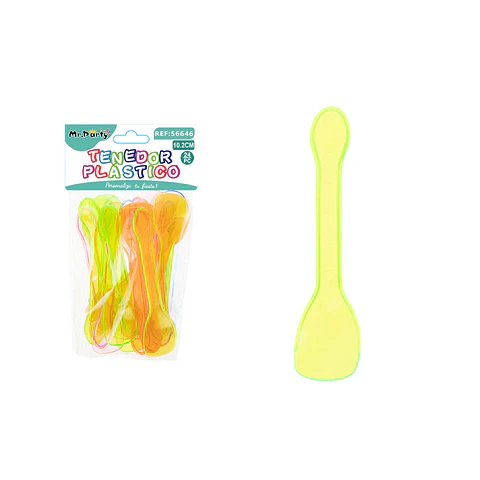 Mini cuchara multicolor para postre 10.2cm 24pcs