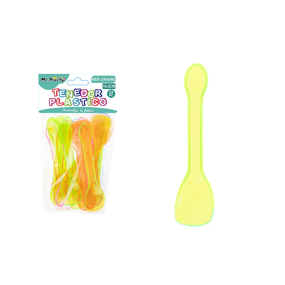 Mini cuchara multicolor para postre 10.2cm 24pcs 1