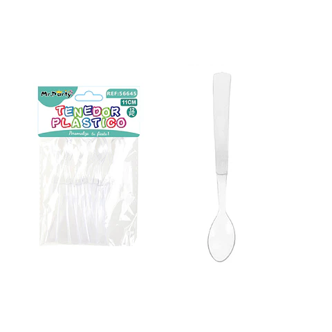 Mini cuchara transparente 11cm 12pcs