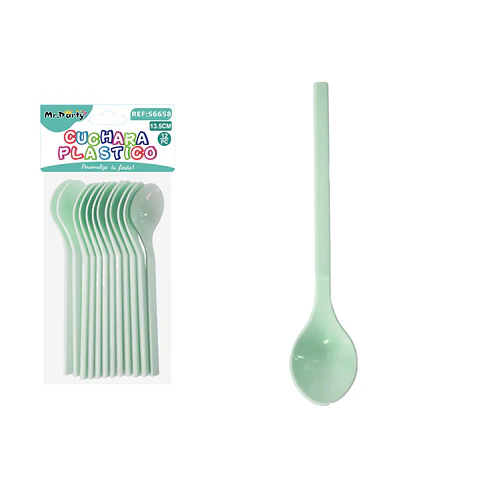 Cuchara para pastel verde 13.5cm 12pcs