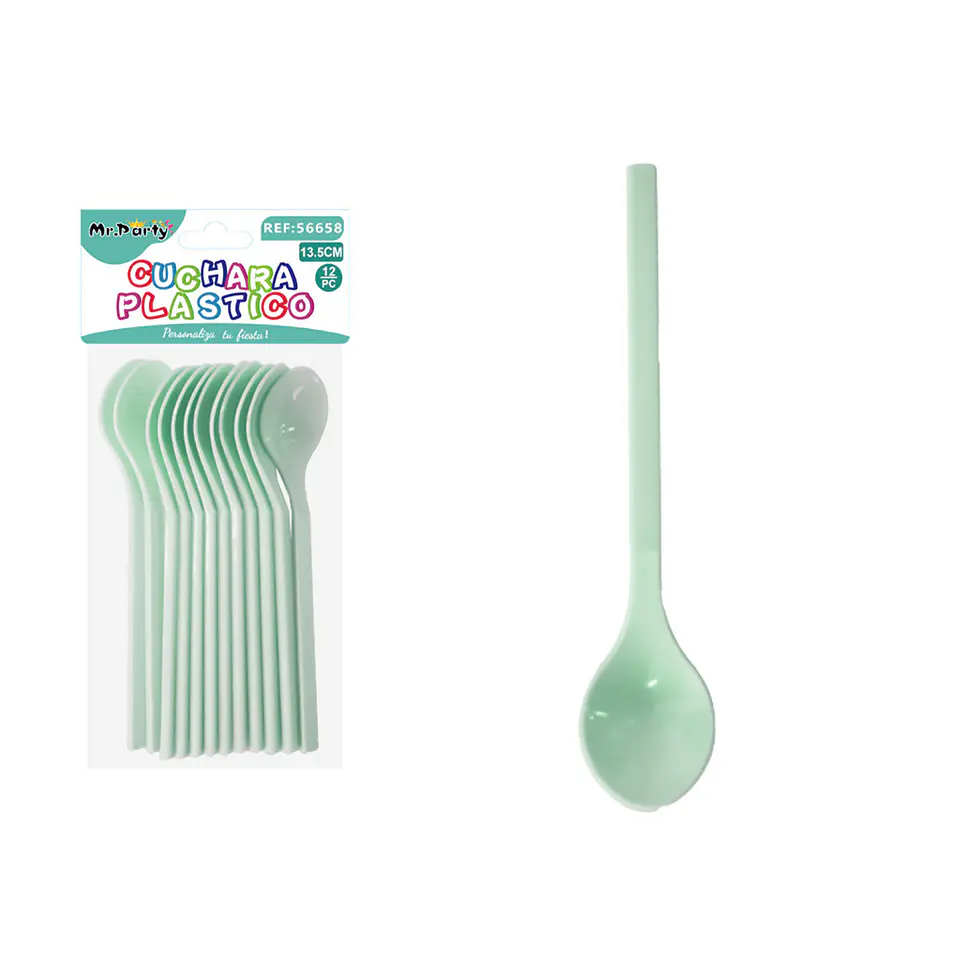 Cuchara para pastel verde 13.5cm 12pcs 1