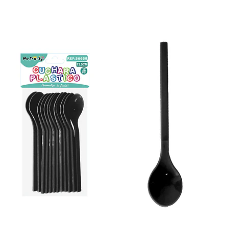 Cuchara para pastel negro 13.5cm 12pcs
