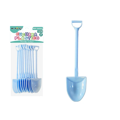 Cuchara tipo pala para pastel azul 12cm 10pcs