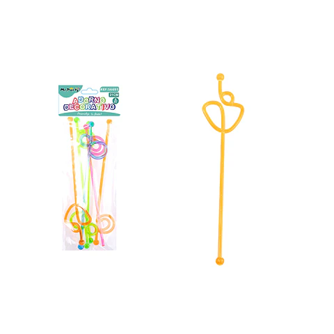 Mezclador de coctel desechable multicolor 21cm 6pcs