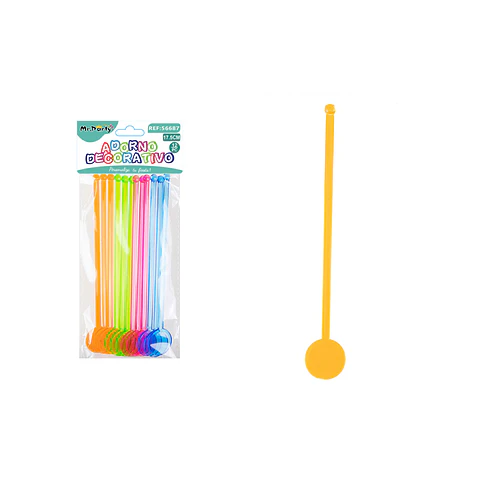 Mezclador de coctel desechable multicolores 17.5cm 12pcs