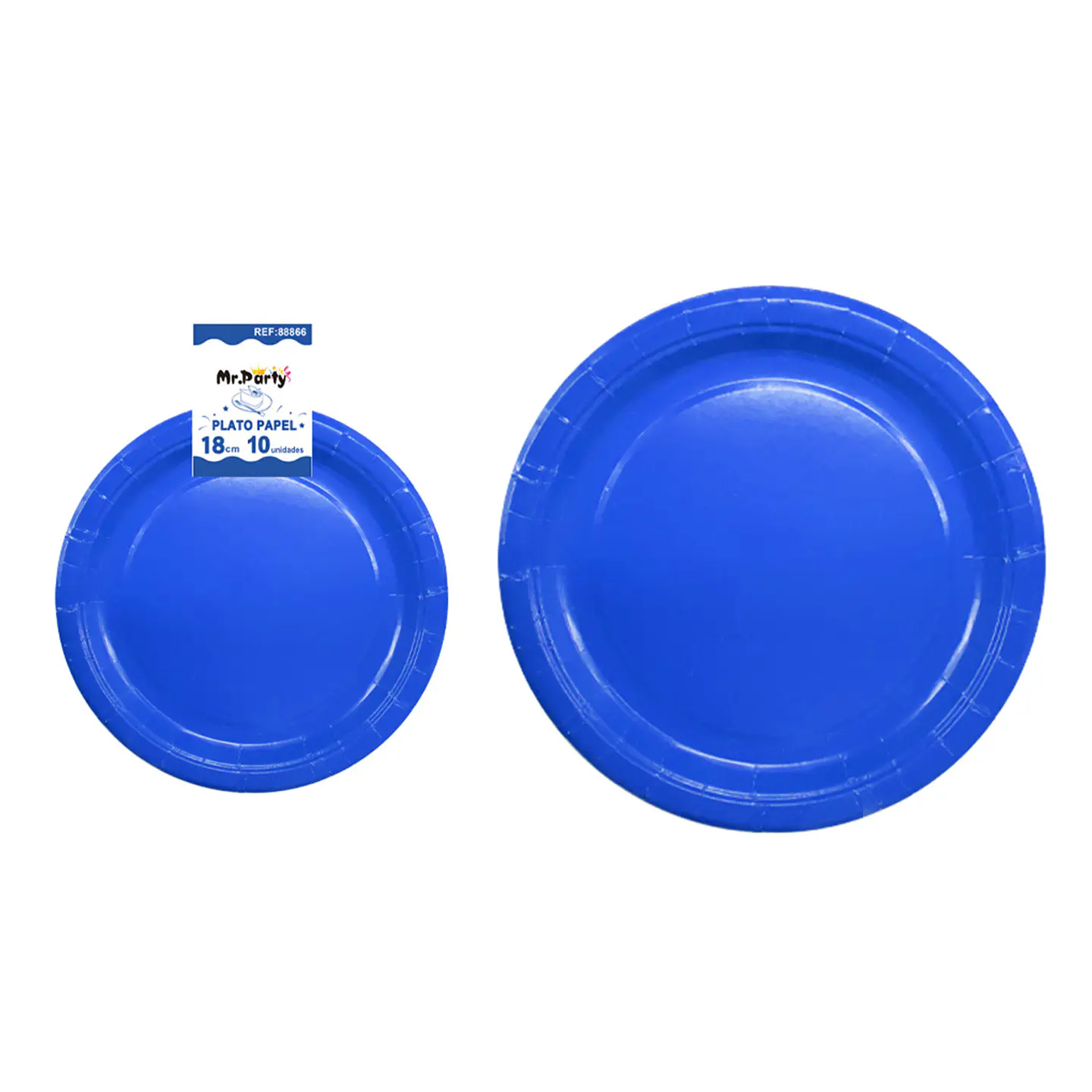 Platos de papel azul rey 18cm 10pcs 1
