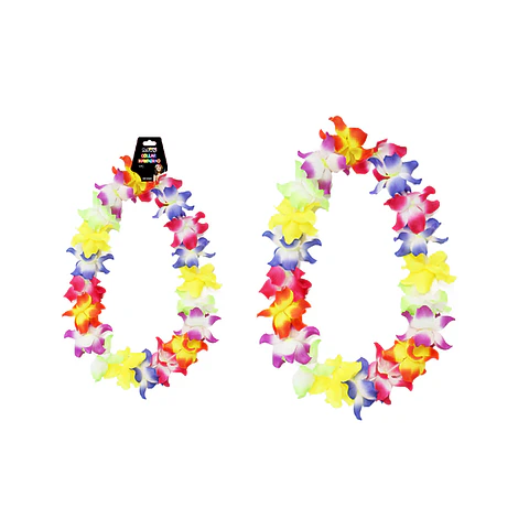 Collar cotillón hawaiano multicolor 48cm