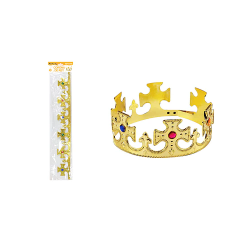 Corona de hombre con cruz dorada